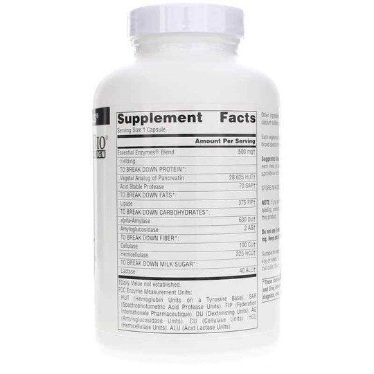 Essential Enzymes 500 Mg Vegetarian, SNN